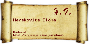 Herskovits Ilona névjegykártya