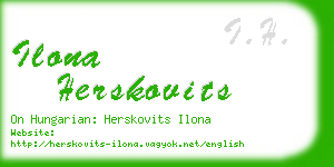 ilona herskovits business card